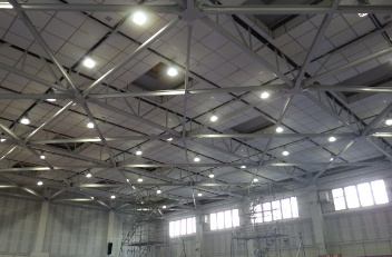 総合体育館第2アリーナ照明LED化工事